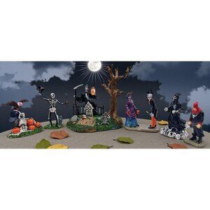 Lemax Spooky Town Mixed Lot Halloween Village Accessories Figures Rest In Peace